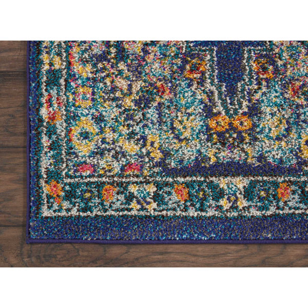 World Menagerie Lundy Oriental Blue Area Rug & Reviews Wayfair
